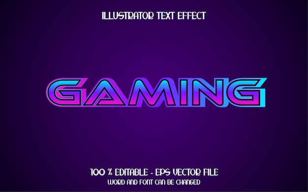 3d gaming text effect