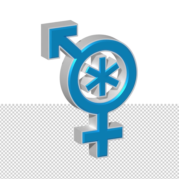 3D gender reveal symbol