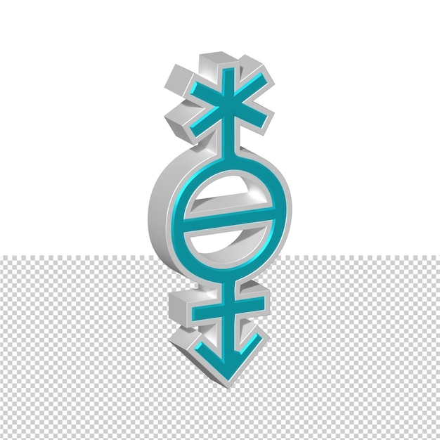 3D gender reveal symbol