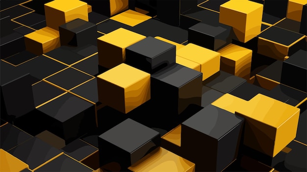 Vector 3d geometric seamless cubes pattern in lined design