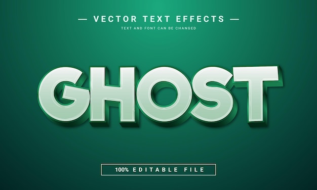 3D Ghost editable text effect