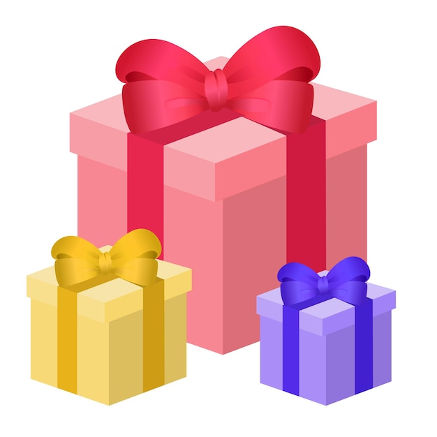 3D Gift Box Clipart Vector HD Cool Color