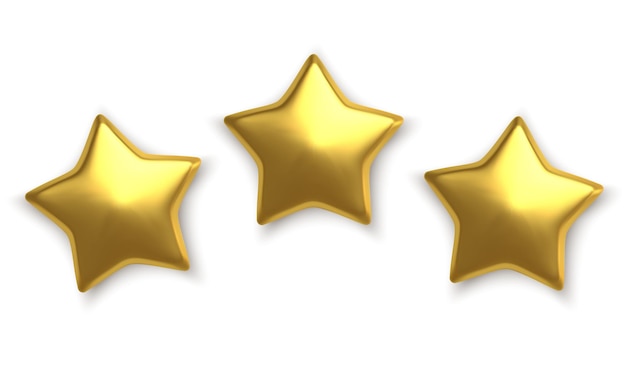 3D Golden stars