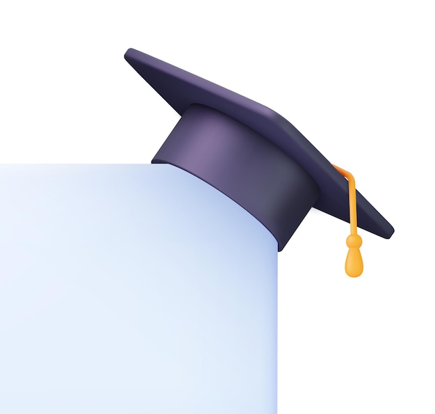 3d Graduation cap icon