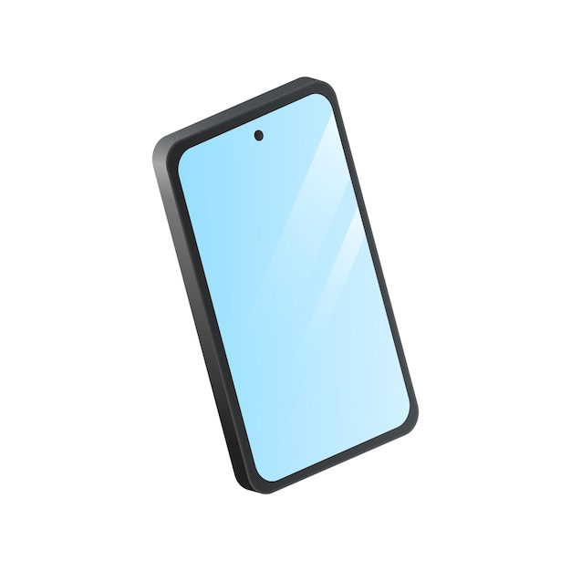 3d Graphic Smartphone on White Background