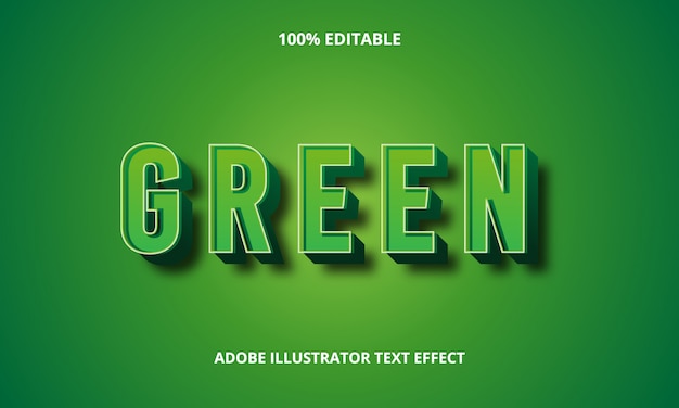 3D green Text Effect Premium   