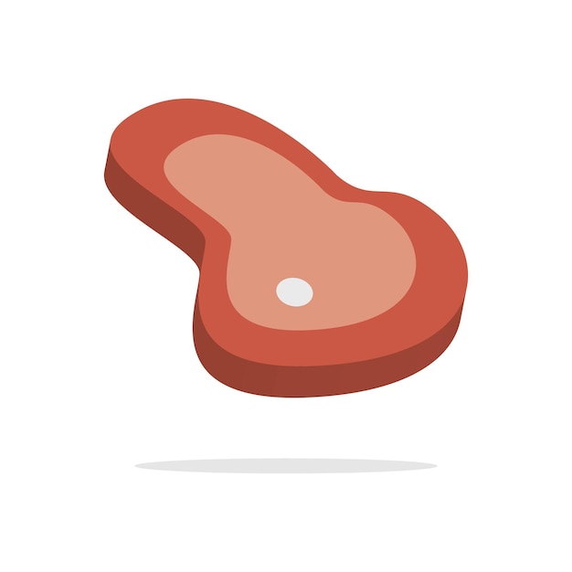 3d grilled meat concept in minimal cartoon style