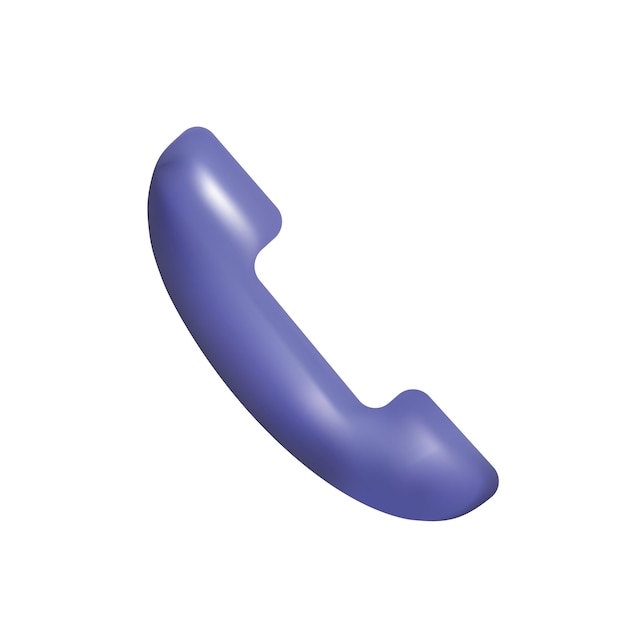 3D handset telephone and message bubbles vector icon