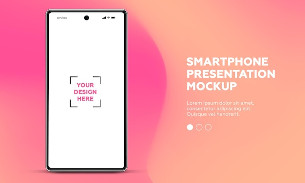 3d high quality smartphone mockup with different angles and isolated background for show mobile app