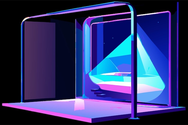 Vector 3d holographic presentations vector illustration