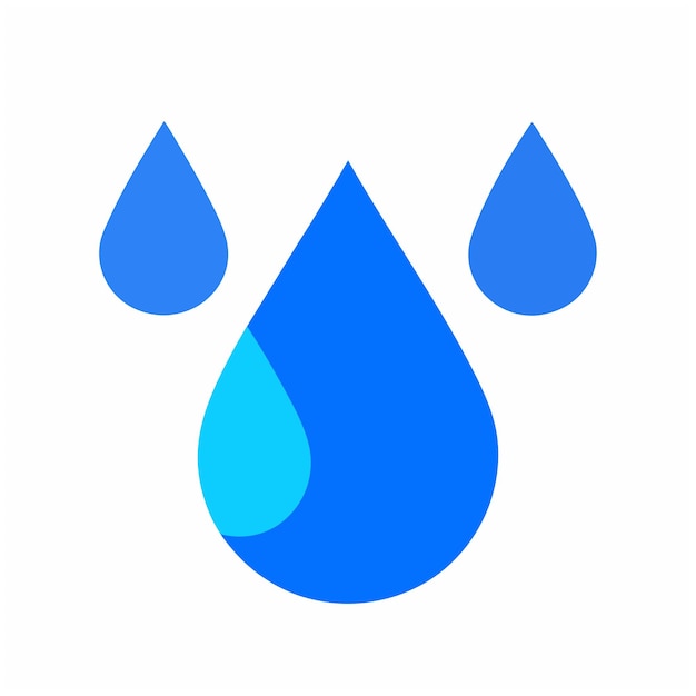 3D Holographic Water Drop Icons on different color backgorund