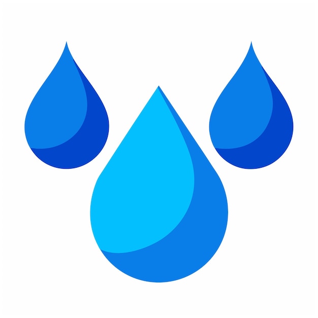 3D Holographic Water Drop Icons on different color backgorund