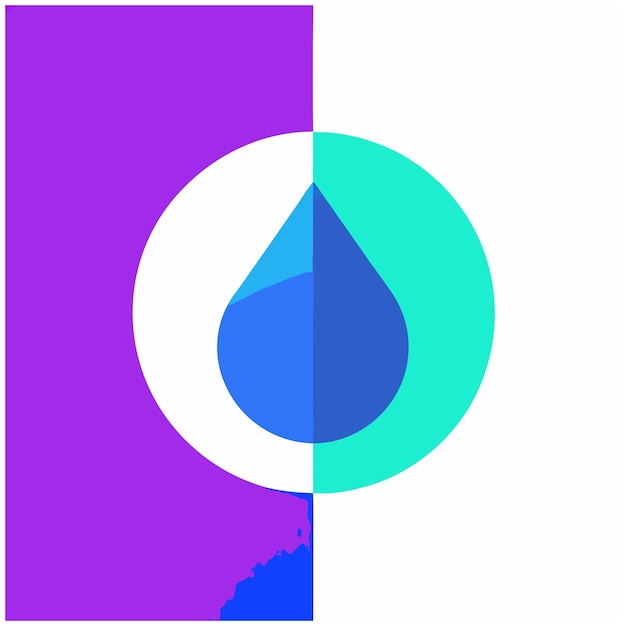 Vector 3d holographic water drop icons on different color backgorund