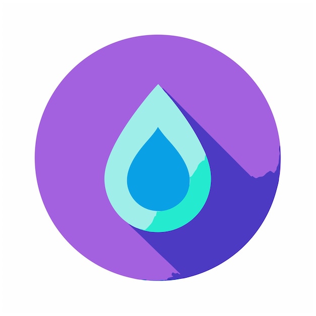 3D Holographic Water Drop Icons on different color backgorund