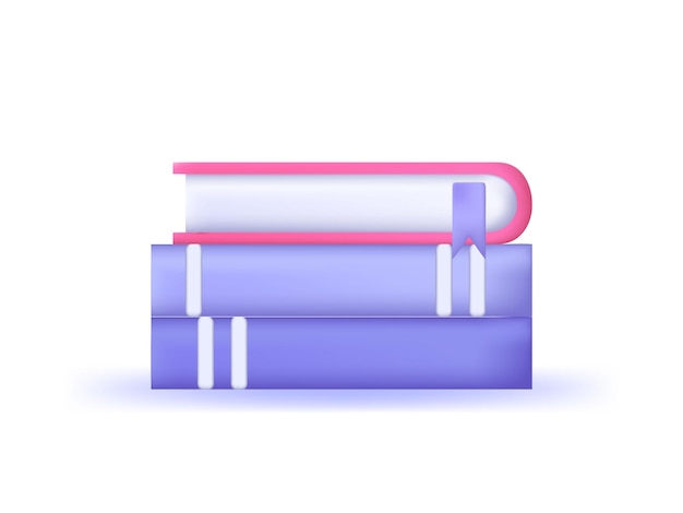 3d icon of book vector illusrations