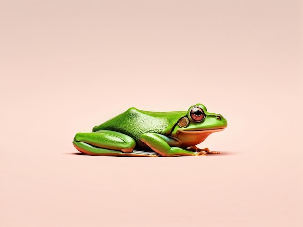 Vector 3d illustration a cute frog symbol of the new year