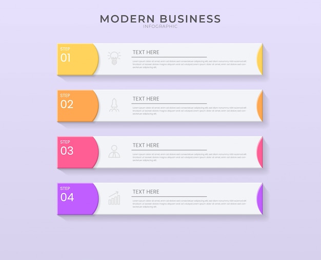 3D Infographic design organization chart process template with editable text.