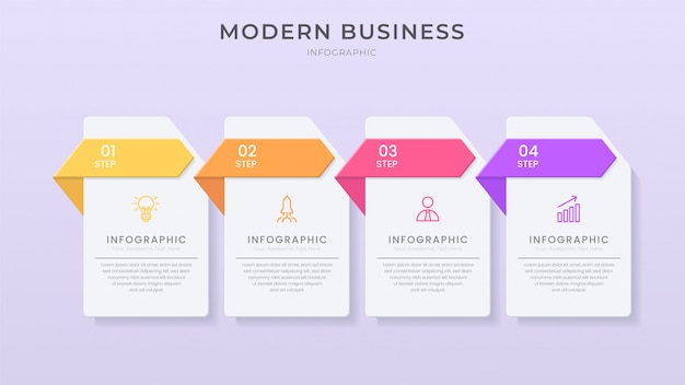 3D Infographic element design organization chart process template with editable text and papercut style.