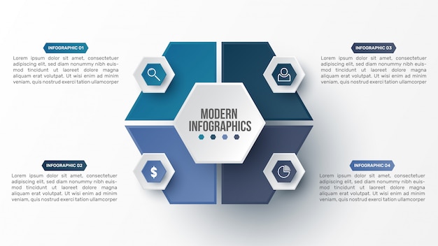   3D infographic template for presentation. Business data visualization. Abstract elements. Creative concept for infographic.