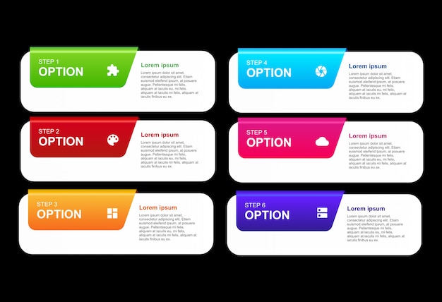 3d infographic with options design template