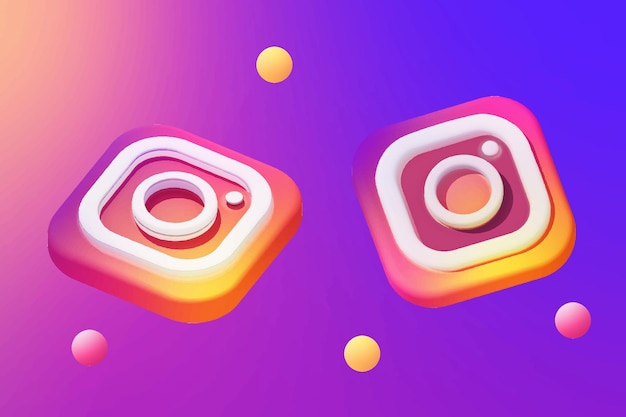 3d Instagram logo