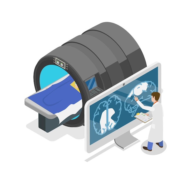 Vector 3d isometric flat vector illustration of diagnostic radiology item 2