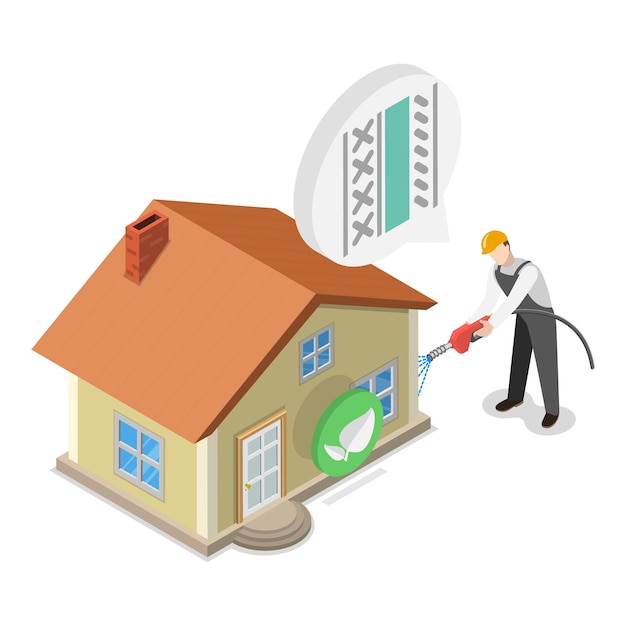 Vector 3d isometric flat vector illustration of heat pump item 2