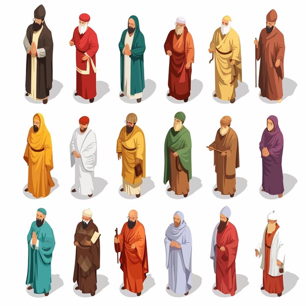 3D_Isometric_Flat_Vector_Set_of_Religious_Leader