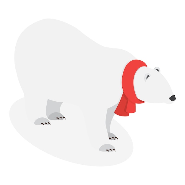 Vector 3d isometric flat vector set of polar bear postures item 3