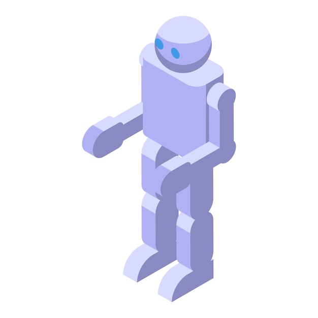 Vector 3d isometric icon of a futuristic robot