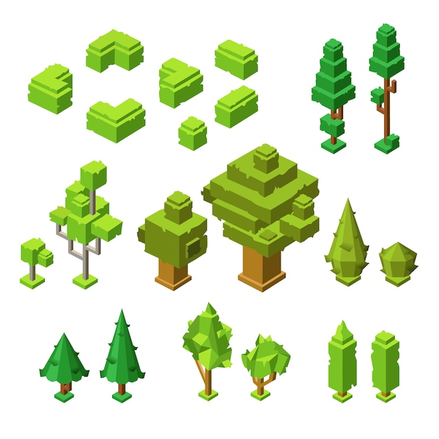 3D isometric trees