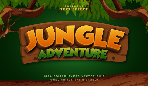 3D Jungle Adventure text effect  Editable text effect