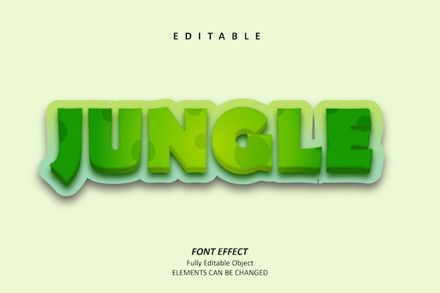 3D Jungle Green Text Effect Premium