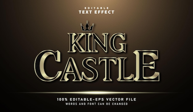 3D King Castle text effect  Editable text effect