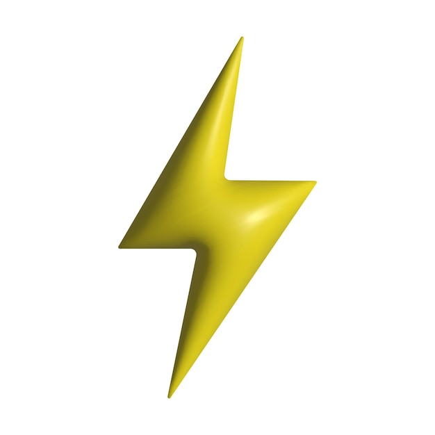 3d lightning bolt icon