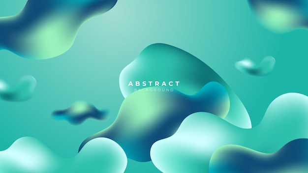 3D liquid colorful futuristic gradient background Premium Vector