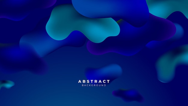 3D liquid colorful futuristic gradient background Premium Vector