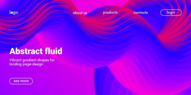 3d liquid shapes abstract gradient poster