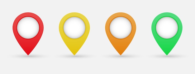 3d location pin icon map pointer place marker icons for destination point signs