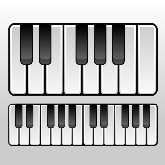 3D looking piano keys