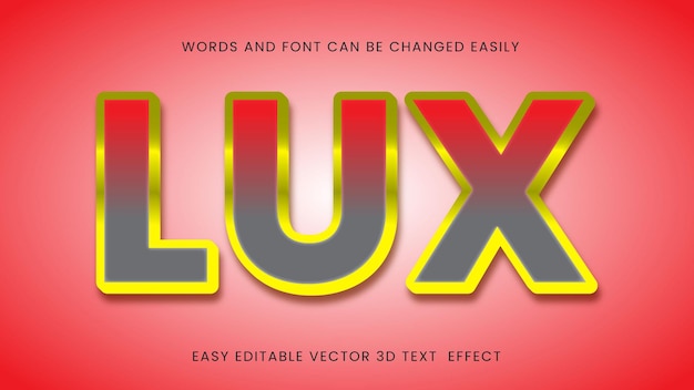 3D lux text effect style