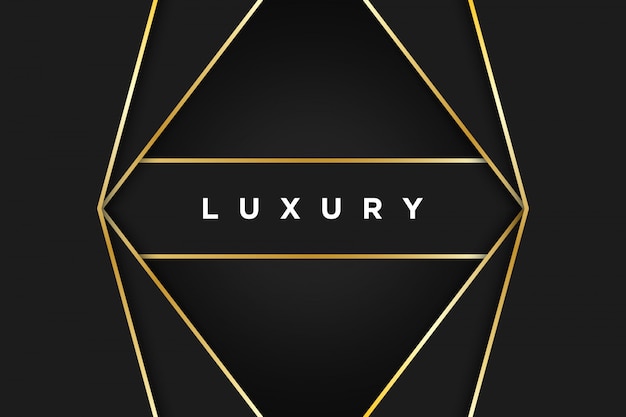 3d luxury black golden background