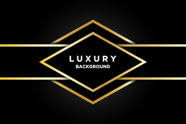 3d luxury black golden background