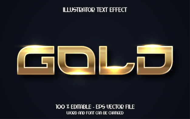 3d luxury gold text effect