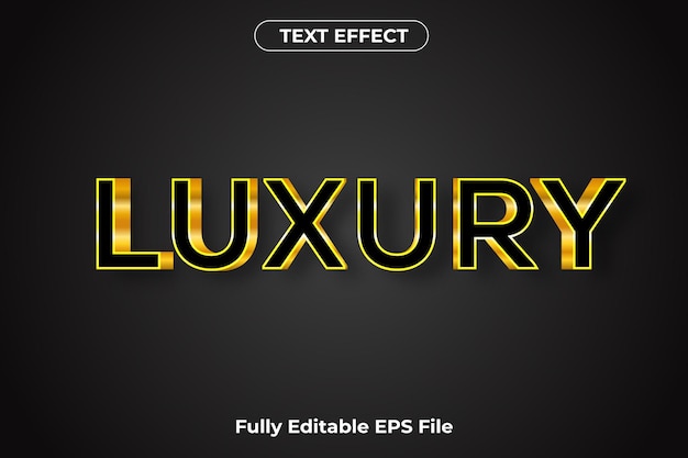 3D Luxury Text Effect Design in vector with fully editable font