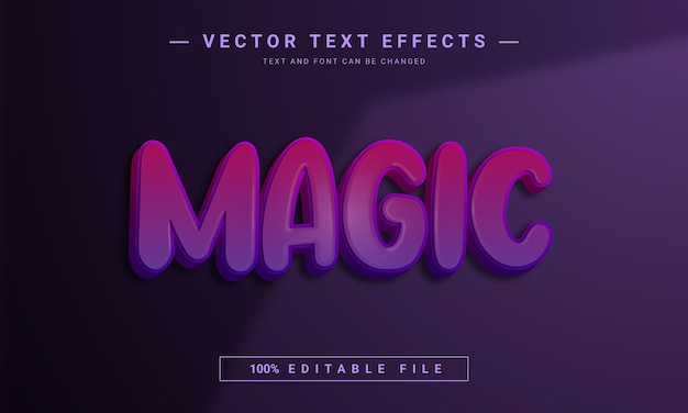 3D Magic editable text effect