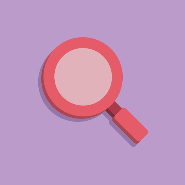 3d magnifying glass in minimal cartoon style