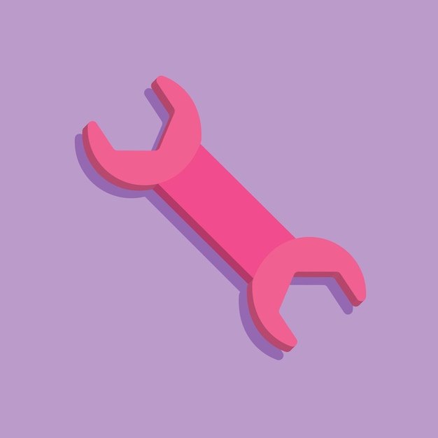 3d mechanic tools in minimal cartoon style