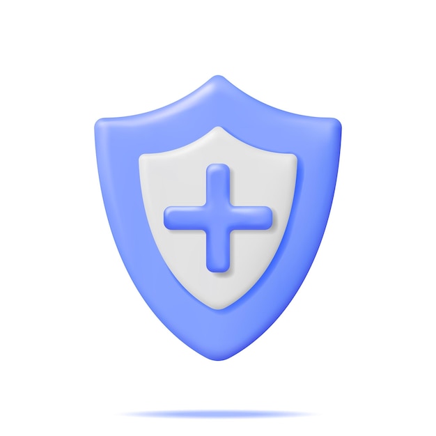 3D Medical Protection Shield with Health Cross