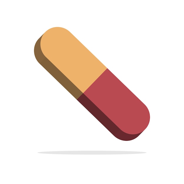 3d medicine capsule concept in minimal cartoon style